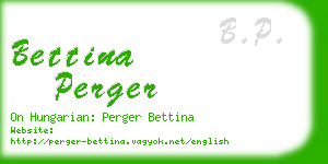 bettina perger business card